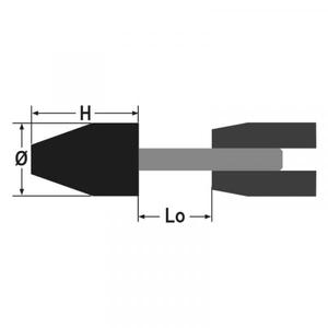 BETA - 111050020 Ruedas abrasivas montadas en el eje, granos de corindón rosa abrasivos, aglomerado de cerámica, forma cilíndrica/triangular - Product Image 4