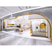 Vitrine à bijoux de luxe personnalisée LUX avec métal/bois/verre/acrylique/pierre pour l'affichage commercial en magasin