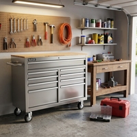 Chariot à outils en acier inoxydable de qualité supérieure avec tiroirs à roulement à billes, anti-traces de doigts, pour plan de travail, robuste, OEM