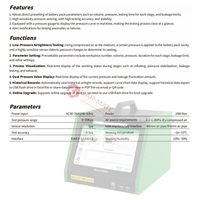 Testeur d'étanchéité à l'air pour batterie de véhicule électrique SmartSafe ET30 certifié CE (basse tension) avec écran large de 10 pouces