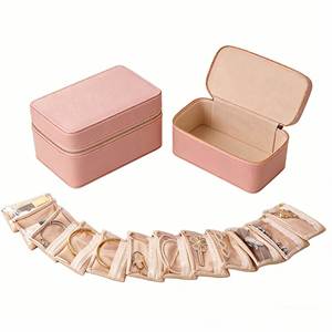Estuche de Joyería de Lujo para Viaje, Caja de Regalo de Alta Gama a Prueba de Polvo para Anillos, Collares y Accesorios - Product Image 1