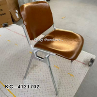 Chaise en cuir PU la moins chère, chaise de salle à manger en métal pour hôtel et restaurant