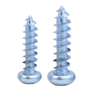 100 piezas/bolsa Tornillo autorroscante de acero al carbono con cabeza redonda cruzada y zincado azul-blanco M3 M4 M5 M6 para madera - Product Image 5