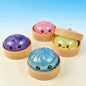 Soft Promotional Mystery Giant <b>Glitter</b> Dumpling Squishy Toy Rainbow Dumplings Stress Ball Jumbo Dumpling Squishy Set Toys - Product Image 4