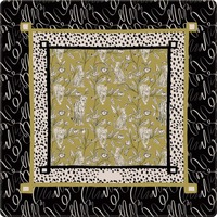 Tapis de mahjong à motif floral vert, antidérapant, avec dos en caoutchouc et bords cousus, fabricant de tapis de mahjong pour tables