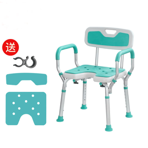 Chaise de douche roulante bariatrique réglable en alliage d'aluminium de haute qualité, capacité 150 kg, <span class=keywords><strong>pour</strong></span> personnes handicapées, usage médical - Product Image 6