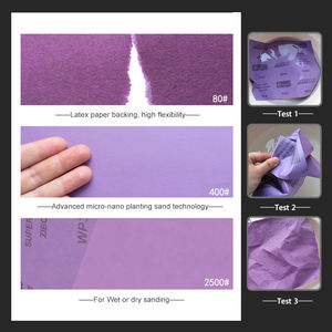Papel de lija abrasivo púrpura de 230x280mm, papel de lija automotriz, hoja de lijado húmedo <span class=keywords><strong>y</strong></span> seco para pulir muebles de madera para coche - Product Image 4