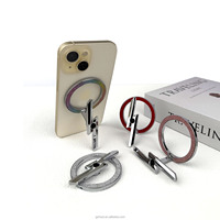 Support de bureau magnétique flexible à finition pailletée, fixation puissante en alliage de zinc, hauteur réglable, suivi intelligent, éclairage intégré