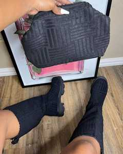 Chaussures hautes plates et longues pour femmes, nouveau style <span class=keywords><strong>2022</strong></span> - Product Image 3