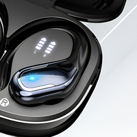 Écouteurs Bluetooth à oreille ouverte, casque sans fil, écouteurs TWS à crochet d'oreille, étui de charge LED pour la course à pied