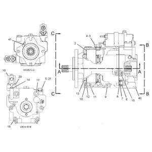 Pompe à piston hydraulique 104-1752 0R-7669 compatible avec D9R |   Outils de réparation d'excavatrice |   Haute qualité |   Durable | - Product Image 1