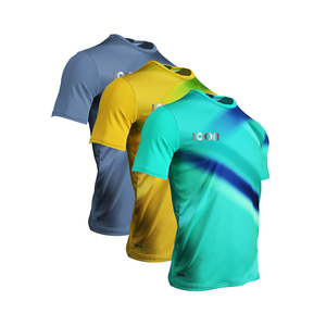 Fabriqué en Chine approvisionnement direct 90% polyester sport tricot t-shirt formation t-shirt pour hommes exercice - Product Image 5