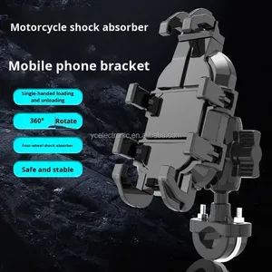 Soporte Giratorio 360° para Teléfono <span class=keywords><strong>de</strong></span> Motocicleta, con Altura Ajustable, Fijación al Manillar, Soporte Universal para Motocicletas - Product Image 1