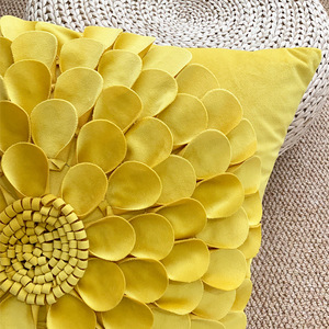 Innermor oro giallo senape <span class=keywords><strong>rosa</strong></span> blush collection autunno <span class=keywords><strong>rosa</strong></span> rosso floreale 3D fiore diserbo decorazione federa di lusso - Product Image 4