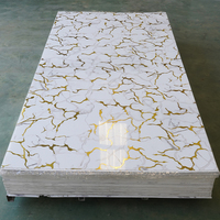 Panneau mural en marbre stratifié PVC ignifuge et imperméable 1220*2440 5 mm, feuille de marbre UV