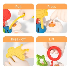 ของเล่นเสริมพัฒนาการ<span class=keywords><strong>เด็ก</strong></span> 0-<span class=keywords><strong>3</strong></span> <span class=keywords><strong>ป</strong></span>ี เกรดอาหาร ของเล่นกัดนุ่ม <span class=keywords><strong>ฝึก</strong></span>นิ้วมือ ของเล่นมอนเตสซอรี่ ของเล่นดึงเชือกพลาสติกสำหรับ<span class=keywords><strong>เด็ก</strong></span> - Product Image 5