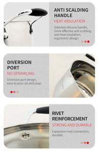 Vendita all'ingrosso <span class=keywords><strong>Korkmaz</strong></span> di lusso in metallo metallo Silicone Set da cucina Design moderno per uso domestico compatibile con Gas di induzione cinese - Product Image 5