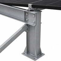 Structure de carport solaire en acier ZAM, système de stationnement photovoltaïque au sol pour usage commercial