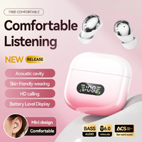 Écouteurs intra-auriculaires sans fil TWS M184 en forme de haricot, ultra-mini légers, pour dormir sur le côté, pour le gaming et la musique