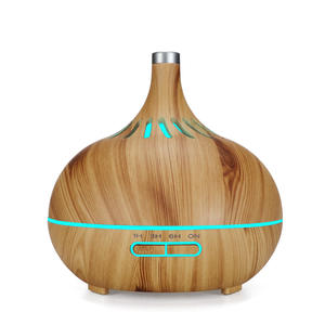 Difusor de aroma ultrasónico con diseño de grano de madera, humidificador con luz LED de 400 ml, ambientador para uso en el hogar y la oficina - Product Image 5