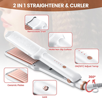 Lisseur à cheveux en céramique électrique avec têtes interchangeables - Chaleur réglable pour salons de coiffure et usage domestique