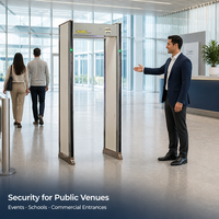 Portique de détection de métaux Smart Check 550M, 33 zones, étanche IP55, scanner de sécurité pour grossistes
