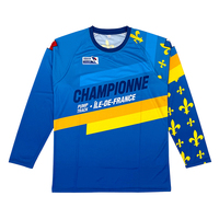 Maillot de football personnalisé de haute qualité, impression par sublimation, manches longues, unisexe, rétro, 100% polyester, séchage rapide, respirant