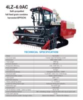 Moissonneuse-batteuse automotrice sur chenilles 4LZ-6.0E à haute efficacité, capacité d'alimentation de 6,0 kg/s, pour grandes exploitations agricoles