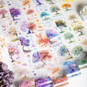 1 rouleau Blooming Forest Series Arbre Thème PET Tape Jade Shadow <span class=keywords><strong>Mori</strong></span> 380mm Cycle - Product Image 2