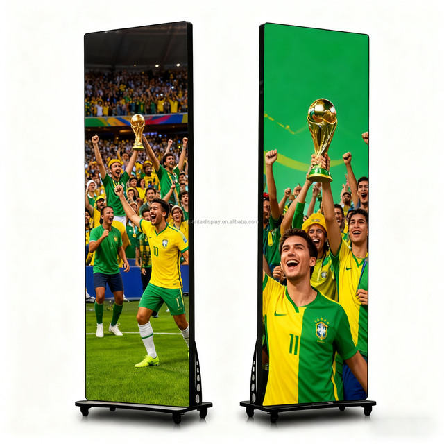 Indoor LED Poster Foldable P2.5 Fine Pitch 640x1920mm Display Standing Retail Advertising Screen for Remote Control LED Poster