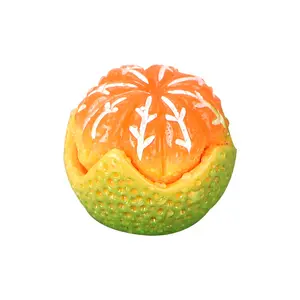 Miniature Fruit Sets Cartoon Ornaments Simulated Little Fruit Orange Grape Mini Resin Crafts For Garden Desktop Home Decoration