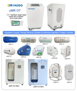 Máquina de terapia de oxígeno hiperbárico DR.HUGO uMR O7 adecuada para cámara de oxígeno duro concentrador de oxígeno de 10L con compresor