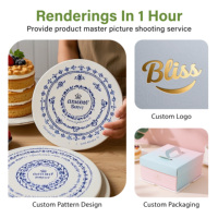 Plateau en carton pour gâteau de 12 pouces Plateau en carton pour gâteau Assiette ronde de 12mm d'épaisseur Base de tambours pour gâteau