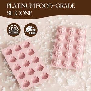 Moule à gâteau en silicone antiadhésif de qualité platine LFGB sans BPA, en forme de fleur à 15 cavités, fabriqué par MUYULINS Factory - Product Image 4