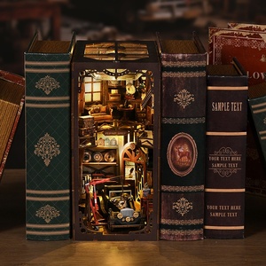 Produttore 3d Puzzle libro in legno Nook case per bambole da te materiale materiale per casa in miniatura per giocattoli Puzzle - Product Image 4