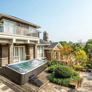 เครื่องทำสปาแบบไฮดรอลิกลู่วิ่งใต้น้ำเพื่อการบำบัดด้วยน้ำอะคริลิคบอล5.9ม. สระว่ายน้ำที่ไม่มีที่สิ้นสุดสำหรับสนามหลังบ้านกลางแจ้ง - Product Image 5