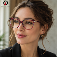 Montures optiques carrées en acétate en gros, lunettes de mode surdimensionnées pour femmes