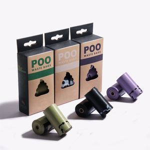 Sacs à déjections canines biodégradables jaunes, étanches et parfumés, avec LOGO GRATUIT, EPI/D2W+HDPE - Product Image 2