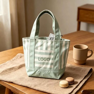 New Style Blank Grocery Reusable Shopping Cotton Canvas Tote <b>Bags</b> with Pocket for Women Student With Custom Logo - Product Image 6