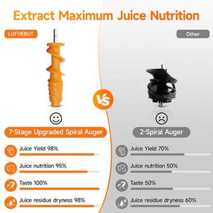 BPA Livre 250W juicers poderosa Grande alimentação Boca Juicer Comercial máquina extrator imprensa fria Juicer Lento - Product Image 5