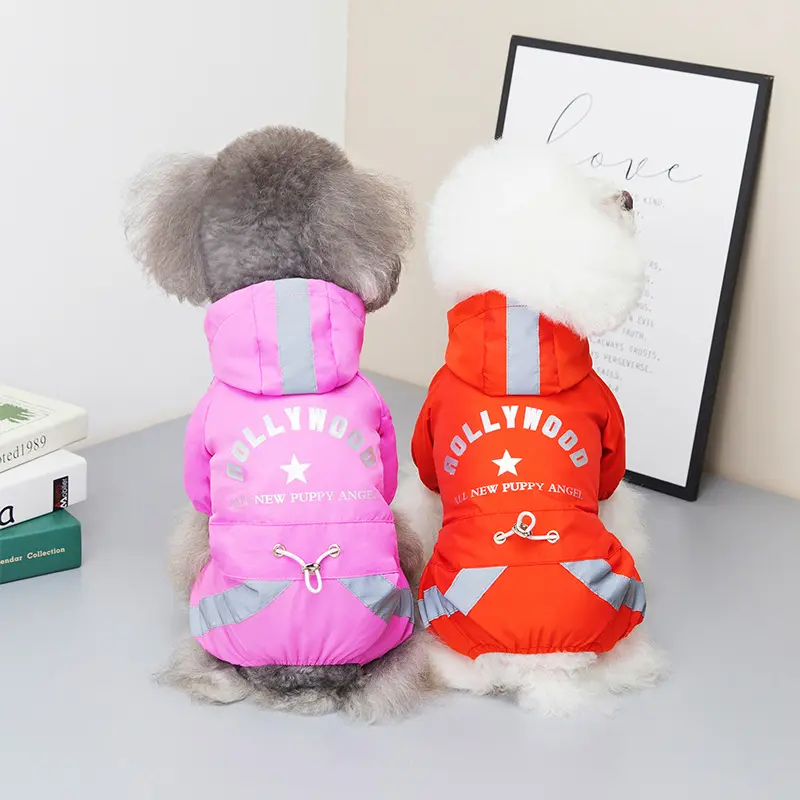 Hot Sale Clothes Waterproof Hoodie Safe Reflective Waterproof Pet Dog Raincoat Cat Dress Pet Clothes