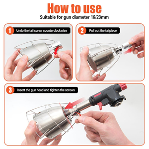 Outdoor <b>Smokeless</b> Barbecue Tool Nozzle Kitchen Igniter Flamethrower Accessories Windproof Lotus Head Barbecue Flamethrower - Product Image 5