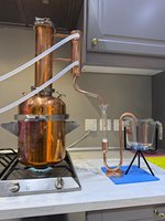 Kit de Distillation Rétro pour la Maison 8L en Cuivre Pur pour l'Extraction d'Huiles Essentielles, la Fabrication d'Hydrolats et la Distillation DIY de Whisky, Brandy et Vin