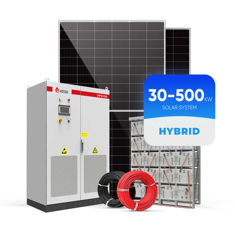 Hybrides Solarenergie system 30kW 50kW kW kW kW kW kW netz unabhängiges Solarsp eicher system mit Lithium batterie