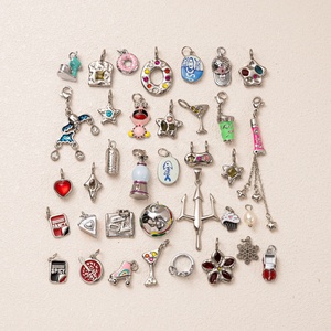 Barra de Plata para Charms |   Colgantes de Acero Inoxidable para la Fabricación de Joyas |   Comida, Viajes, Animales |   Resistente al agua, hipoalergénico y sin deslustre - Product Image 1