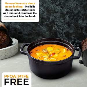 주방 조리기구 사전 양념 주철 캠핑 네덜란드 오븐 수프 요리 스튜 냄비 캐서롤 붙지 않는 주철 네덜란드 오븐 - Product Image 3