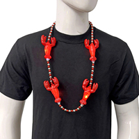 Collier de perles lumineuses LED personnalisées en gros pour le Mardi Gras, motif Fleur de Lys, qui brillent dans le noir, pour défilés, carnavals, fêtes et événements, fournitures de décoration
