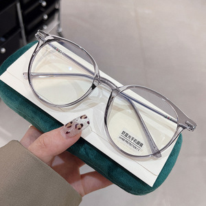 กรอบแว่นตาป้องกันแสงสีฟ้า Qianai ทรงกลม รุ่น Unisex TR ขนาดกลาง พร้อมเลนส์ AC สำหรับนักเรียนและใช้ในชีวิตประจำวัน - Product Image 5