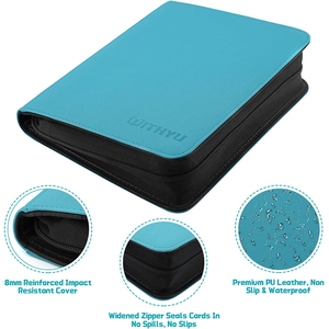 Raccoglitore Premium per Toploader con 4, 9, 12, 16 Tasche, Contiene 288 Carte, Raccoglitore con Cerniera per Toploader, Raccoglitori Personalizzati per Carte Collezionabili TCG a 4 Tasche - Product Image 2