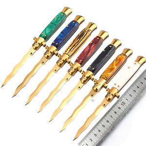 سكين تكتيكي للتخييم قابل للطي مع نصل مسنن من الفولاذ المقاوم للصدأ، سكين جيب للاستخدام الخارجي والبقاء على قيد الحياة، متاح للتخصيص حسب الطلب - Product Image 3